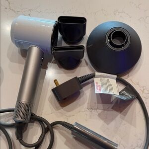 Dyson Silver and Black Hair Dryer Set